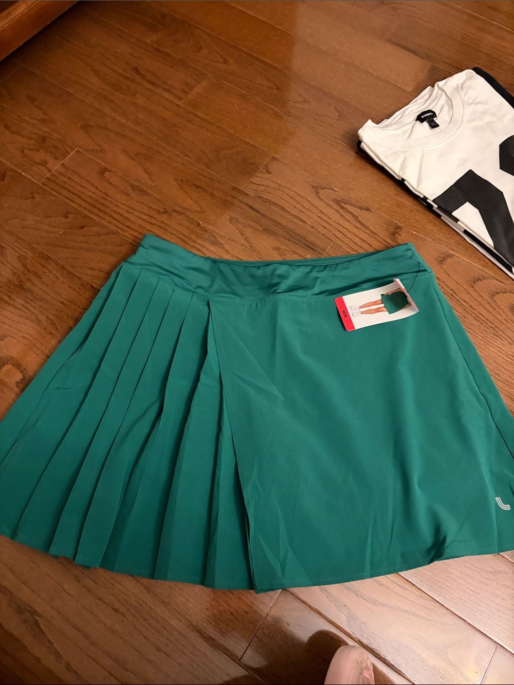 Lole Teal Pleated Skater Skirt